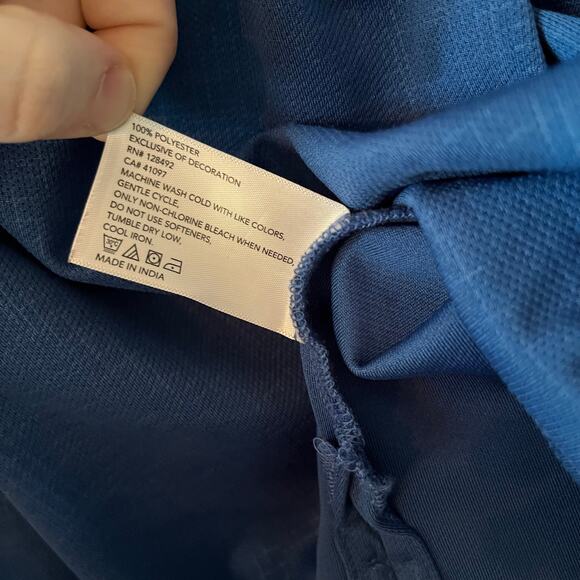 Greg Norman Men's Blue Play Dry Golf Polo: Size XL - Picture 5 of 5